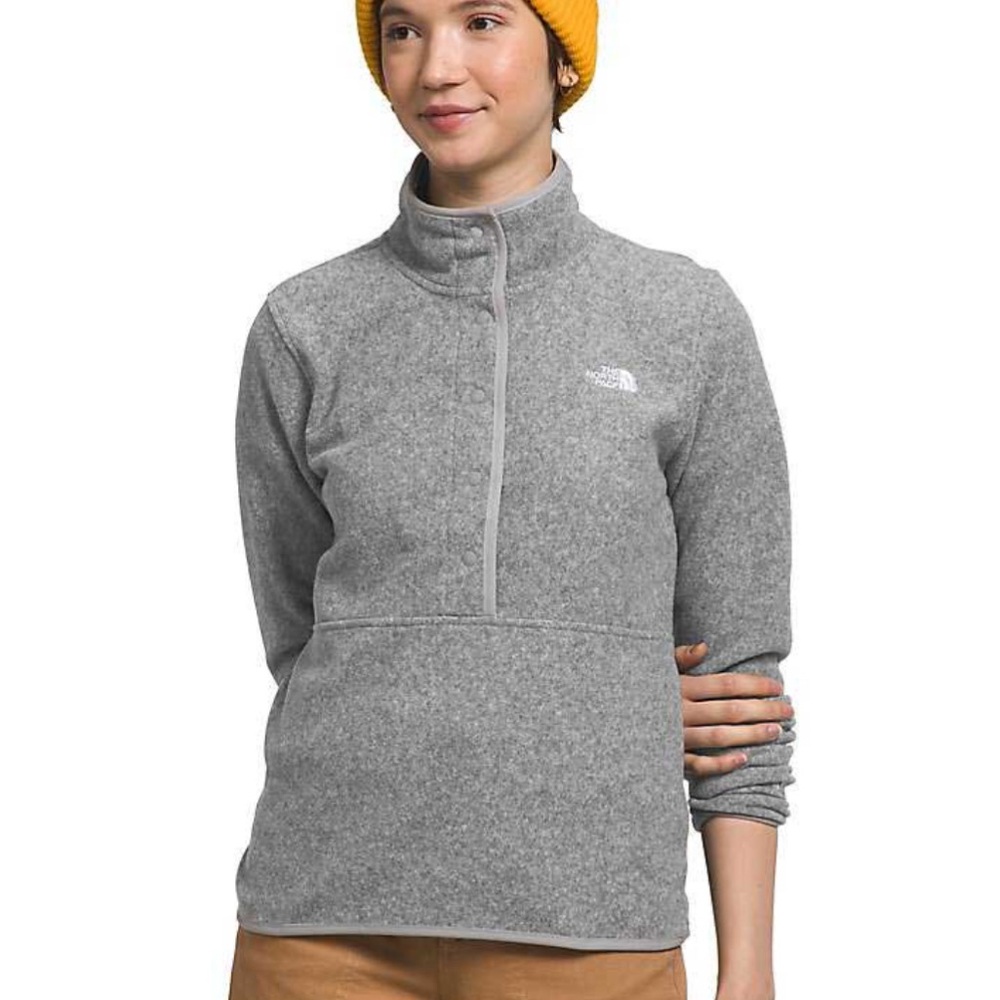 The North Face Heather Gray Quarter-Zip Fleece